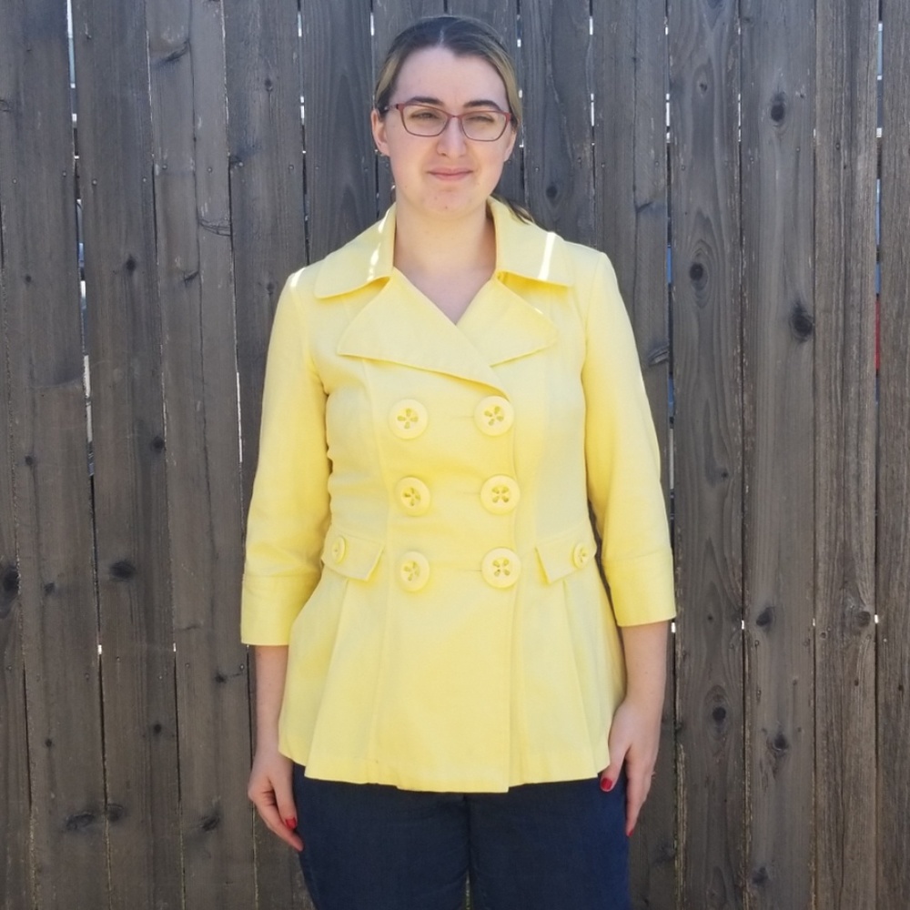 Candie's Yellow 3/4 sleeve jacket